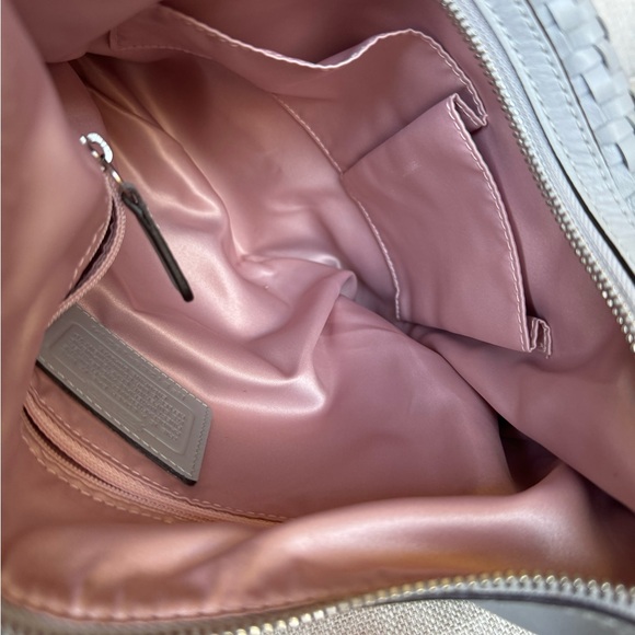 Coach Kristen Hobo shoulder bag woven leather like new - Picture 11 of 17